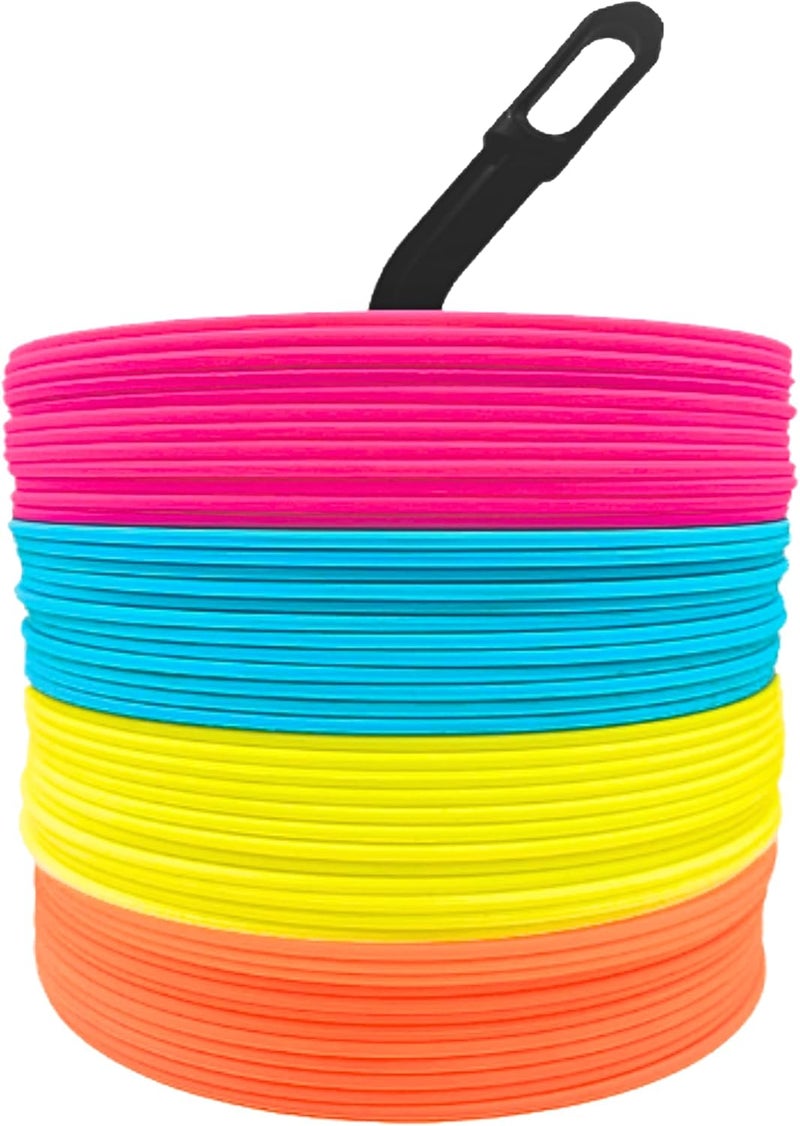 LEZER 6 Inch 8 Inch Flat Cones, Spot Markers, Soccer Cones, Field Court Markers, Sit Spots, Flat Discs, Soccer Training Equipment, Agility Practice, Football, Made in Taiwan - Image 1